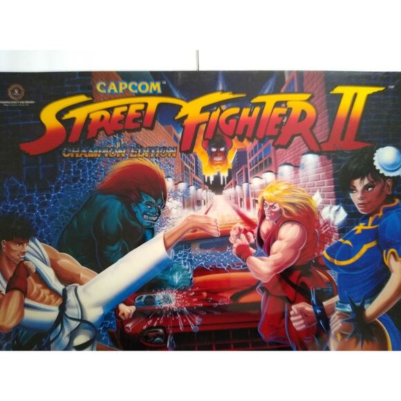 Street Fighter II Pinball Game Translite Artwork Original 1992 Christmas Gift - Picture 3 of 6